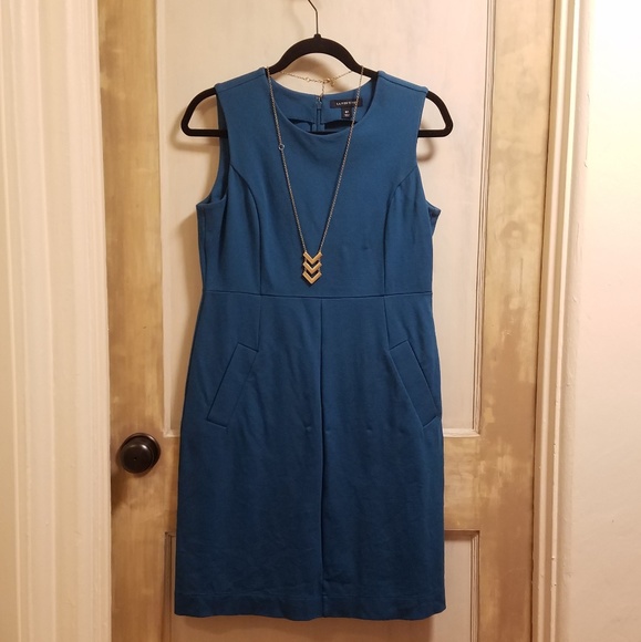 Lands' End Dresses & Skirts - Sleeveless Ponte Dress with Pockets - teal